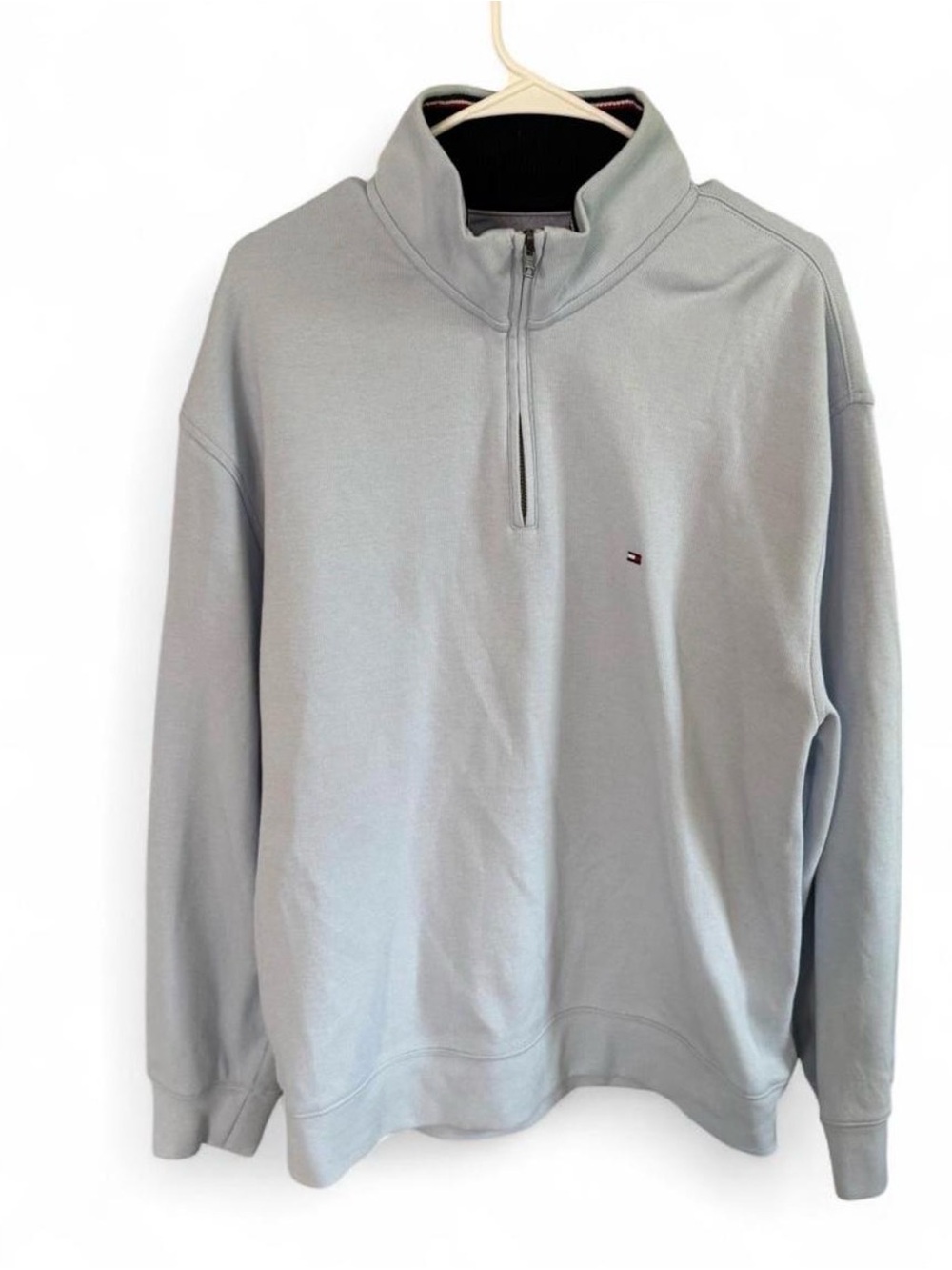 Tommy Hilfiger Men's Pale Gray Half-Zip Pullover